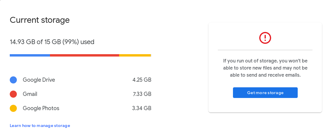 how to save google drive space